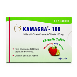 Kamagra Polo 100mg chewable sildenafil tablets pack by Ajanta Pharma